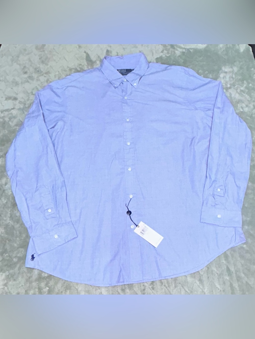 Polo Ralph Lauren Button Down Shirt Mens XXL Blue Chambray Classic Fit NWT
